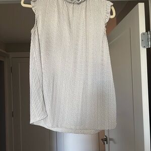 Sleeveless Polka Dot Blouse